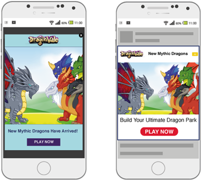Sample Mobile Ad Shown To Users-native Ad & Interstistial - Advertising (500x375), Png Download
