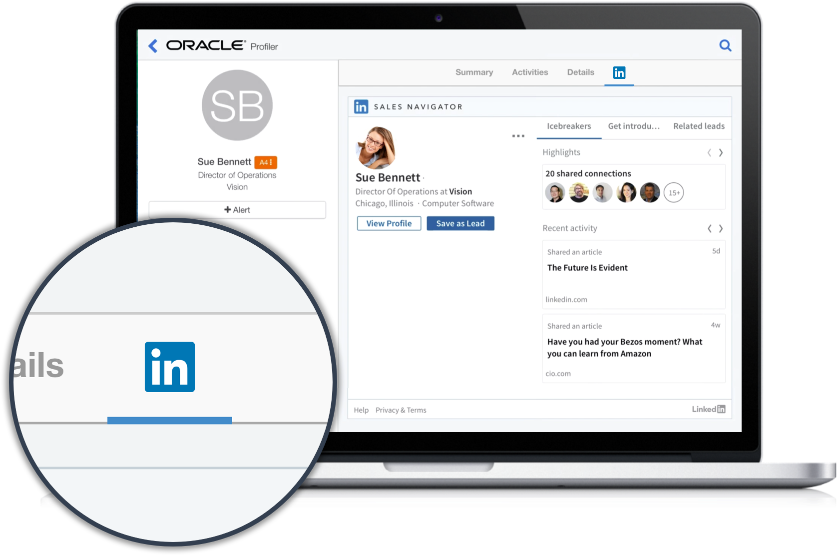 Information From Linkedin Sales Navigator Is Easy Accessible - Facebook Twitter Instagram Linkedin (1708x1151), Png Download