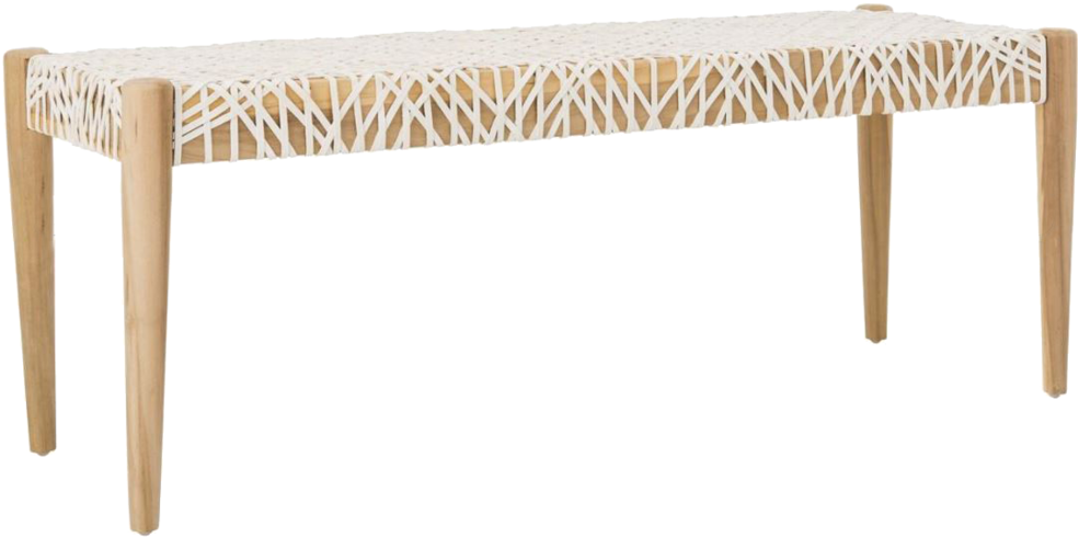 Amiga White Cow Hide Bench 2 (1000x518), Png Download