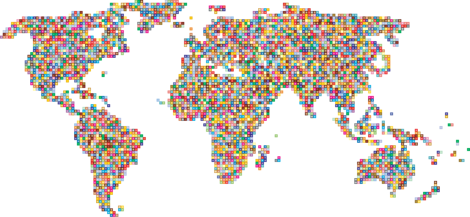 World Map Globe Blank Map - Blank Map Of World With Borders (1621x750), Png Download