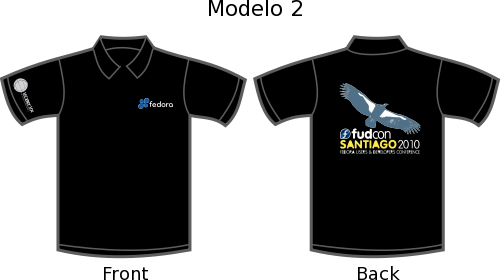 Fudcon Santiago 2010 Bordado - Polo Shirt Template Black (500x280), Png Download