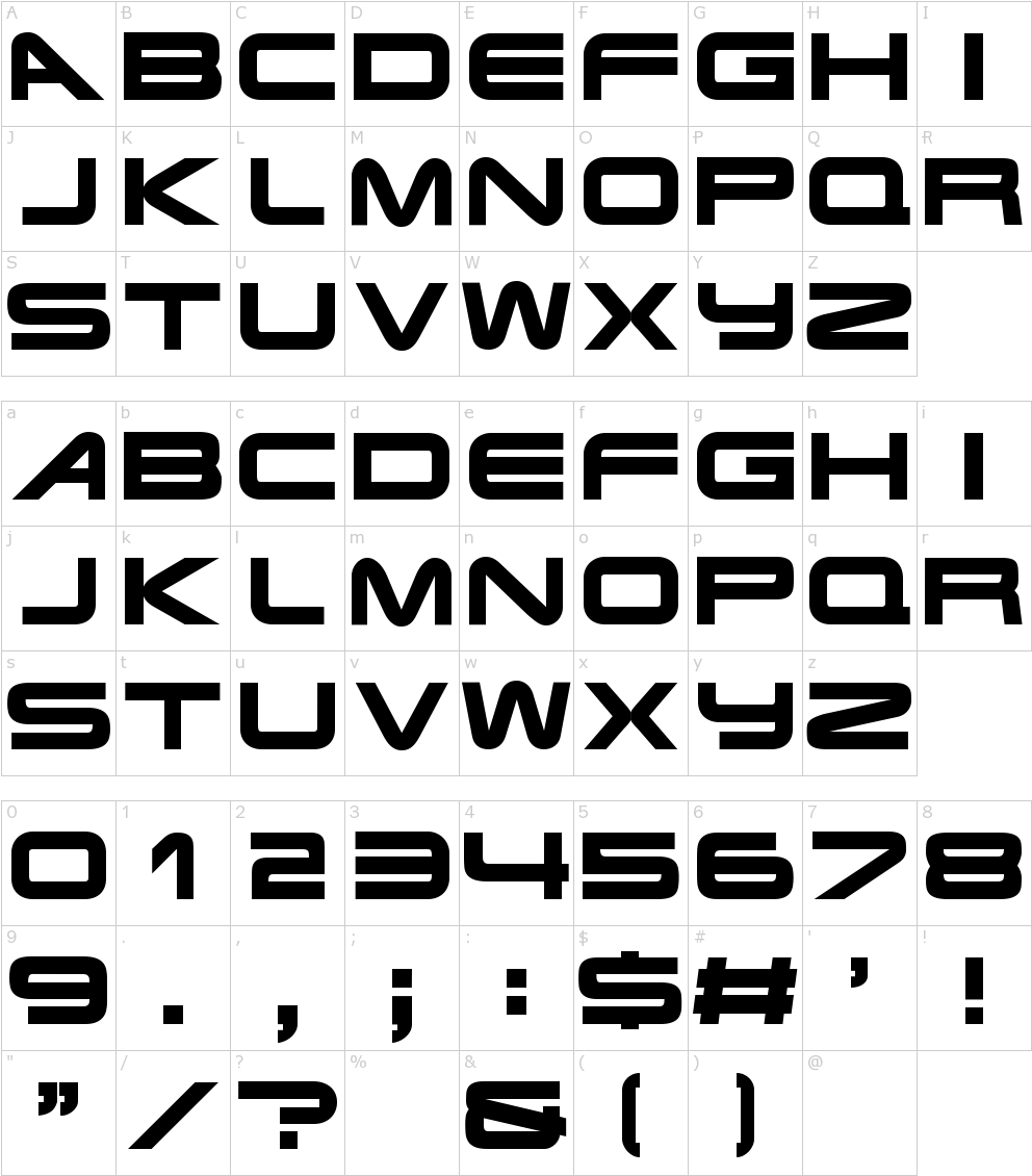 Font Characters - Fuente Terminator (1000x1150), Png Download