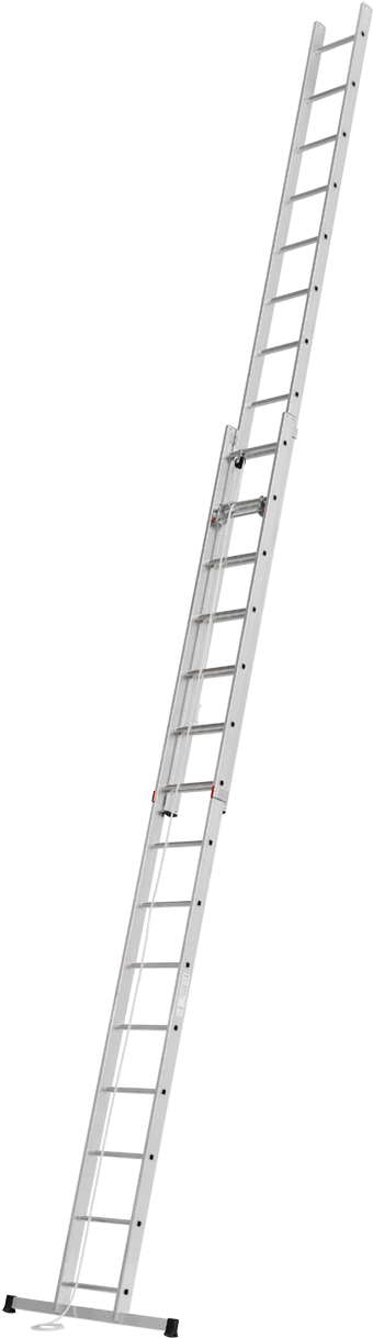 Rope Operated Extension Ladder, Two Section - Monochrome (1000x1498), Png Download