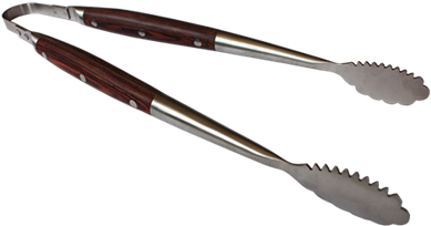 Bbq Tong Rosewood Handle L40 Cm - Product (415x415), Png Download
