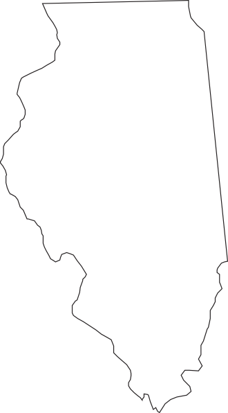 Illinois Clip Art - Illinois State Outline Png (330x596), Png Download