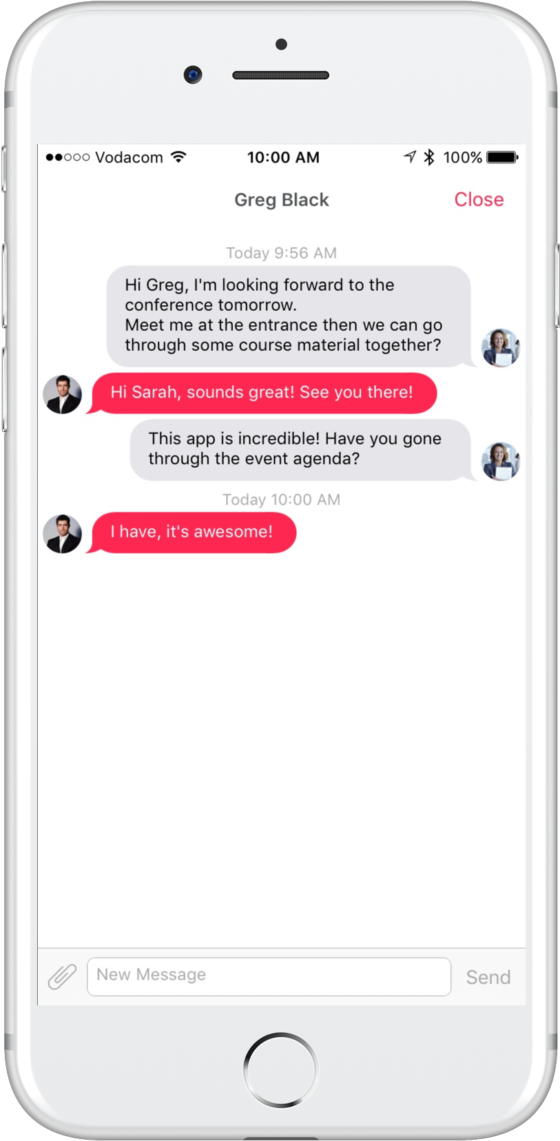 List And Selecting The Message Icon To Type And Send - Iphone (2000x2000), Png Download