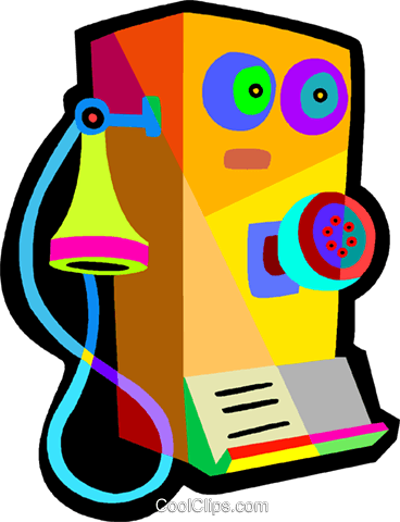 Old Telephone Royalty Free Vector Clip Art Illustration - Clip Art (368x480), Png Download