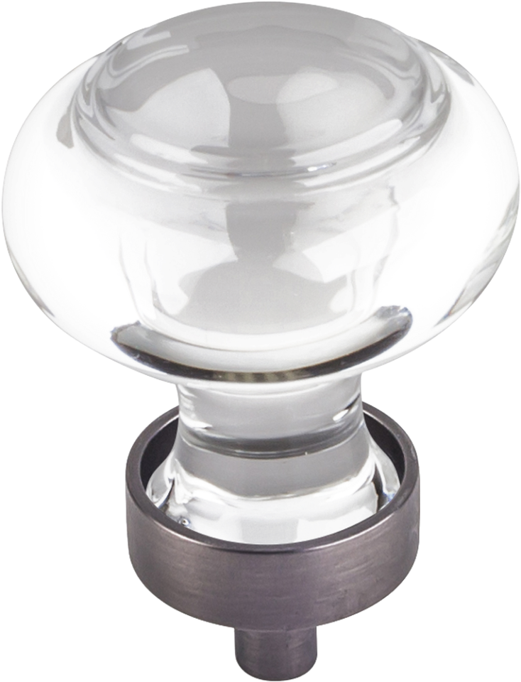 1 7/16'' Dia Glass Button Harlow Glass Cabinet Knob - Jeffrey Alexander Harlow Round Knob Finish: Brushed (829x960), Png Download