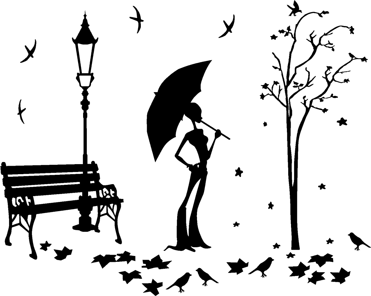 Vinilo Chica En El Parque - City Background (1300x1300), Png Download