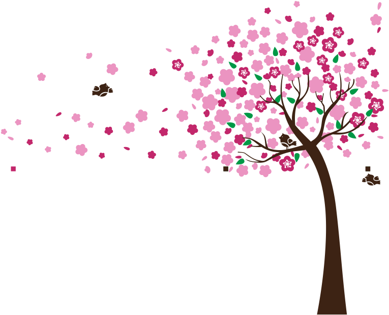 Árbol Floral - Vinilos De Arboles Png (800x800), Png Download