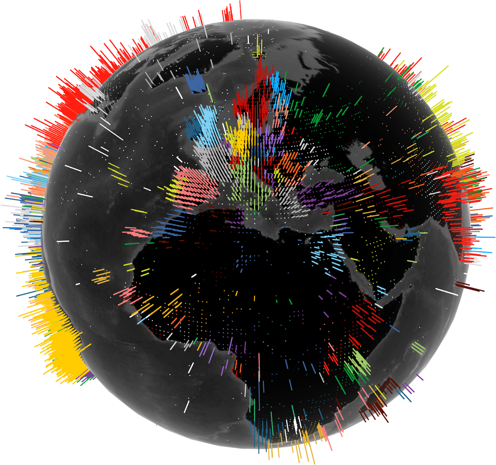 Country-colored Globe - Circle (1708x1611), Png Download