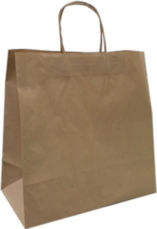 Brown Kraft Takeaway Medium Wide Gusset Paper Carry - Big Paper Bag (515x515), Png Download