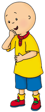 He's Giggling Because His Master Plan To Make A Generation - Caillou Png (415x370), Png Download