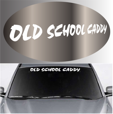 Old School Caddy Auto Decal Windshield Banner Custom - Daddys Girl Car Sticker (474x480), Png Download
