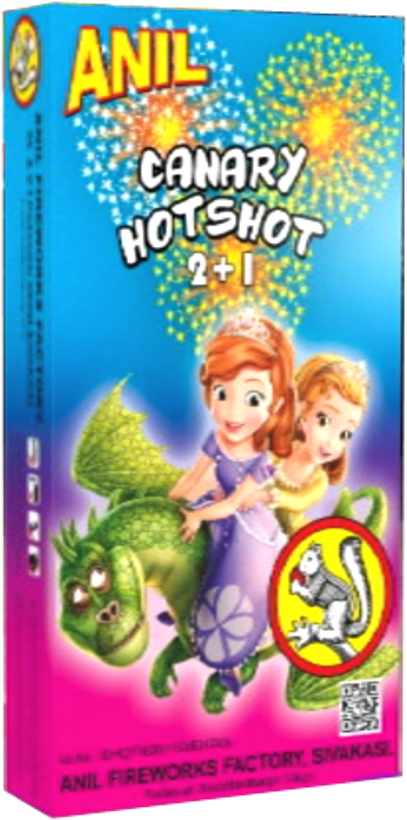 Canary Hot Shot - Anil Fireworks (503x880), Png Download