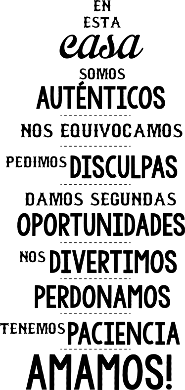 Vinilo Decorativo Para Pared De Casa - Esta Casa Somos Autenticos (374x790), Png Download