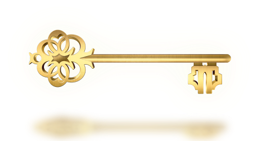 La Llave De Oro - Gold Key Vector Free (530x278), Png Download