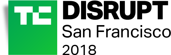 Color Black Shadow Disrupt Horiz Sf 2018 Logo - Techcrunch Disrupt San Francisco 2018 (596x240), Png Download