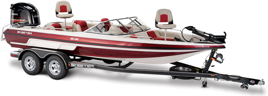 2018 Skeeter Sl210 Fish & Ski Boat For Sale Profile - Skeeter Sl210 (900x329), Png Download