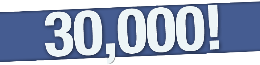 Ziyaretçi Sayısı Kutlama - 30 000 Likes (843x212), Png Download