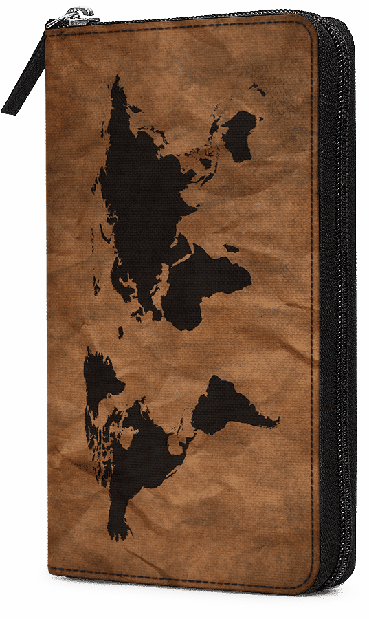 Dailyobjects Wrinkled World Map Travel Organiser Passport - Swag Paper Exclusive World Atlas Self-adhesive Wallpaper, (537x900), Png Download