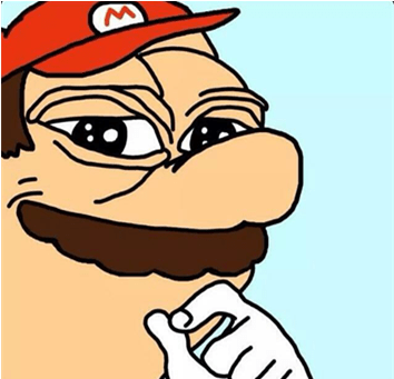 New York Times Sjw Attacks Super Mario Run, Says He - Pepe The Frog Black And White (720x340), Png Download
