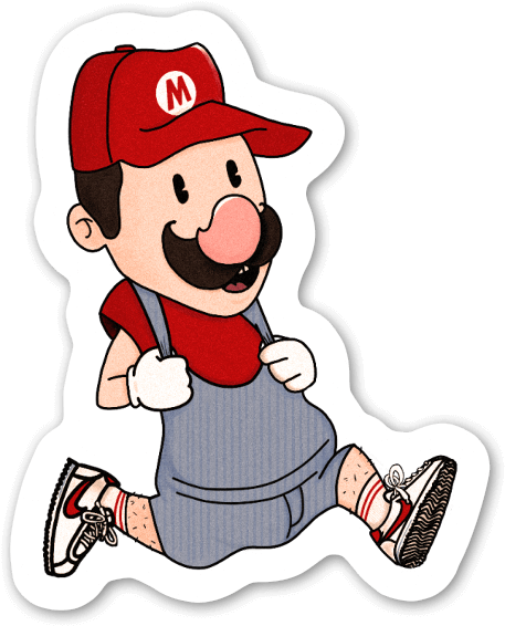 Run Mario, Run Sticker - Super Mario Run (488x600), Png Download