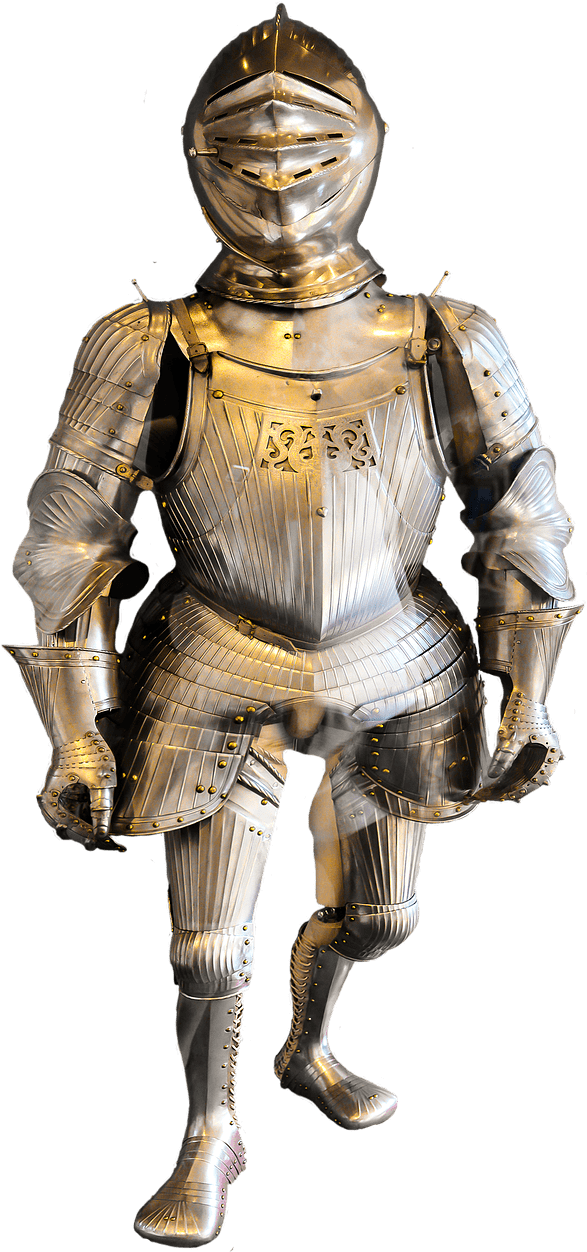 Knight In Armour Png - Caballero Con Armadura Png (608x1280), Png Download