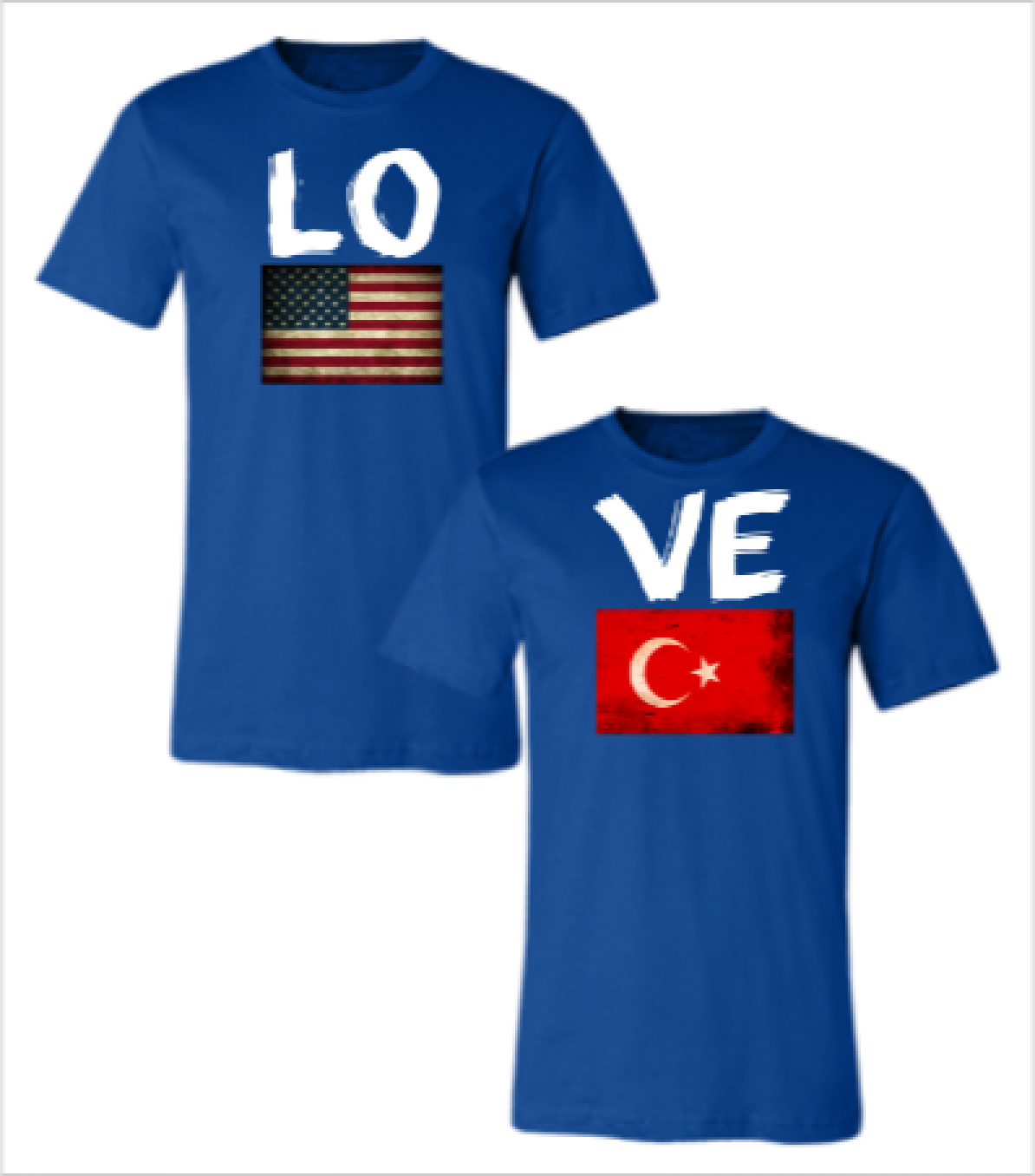 American Turkish Flag Love Couple Design - Mr And Mrs Pac Man Shirt (1194x1356), Png Download