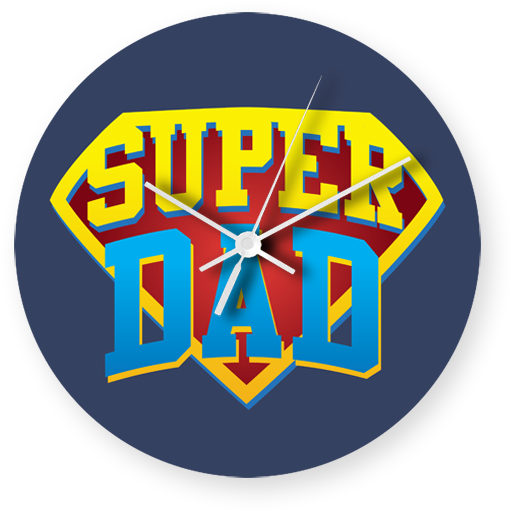 Super Dad Printed Wall Clock - Price (600x600), Png Download