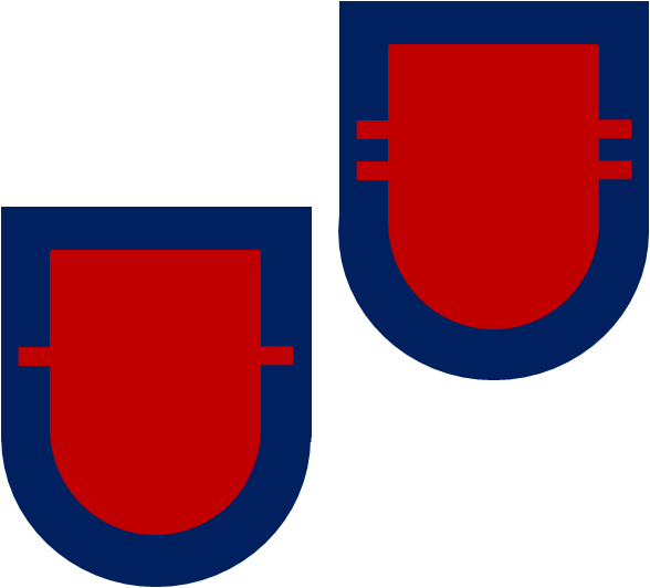 Us Army 501st Inf Reg Flashes - 2 501 Pir Flash (588x532), Png Download