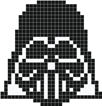 Darth Vader Pixel Art - Dessin Pixel Dark Vador (350x450), Png Download