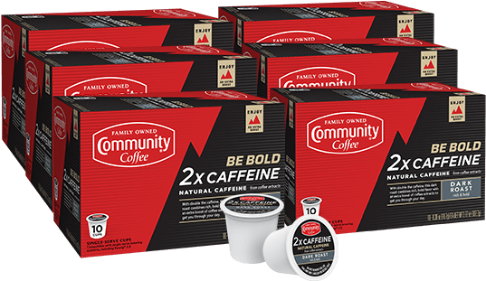 2x Caffeine Dark Roast Coffee Pods 60 Count Compatible - Espresso (600x400), Png Download