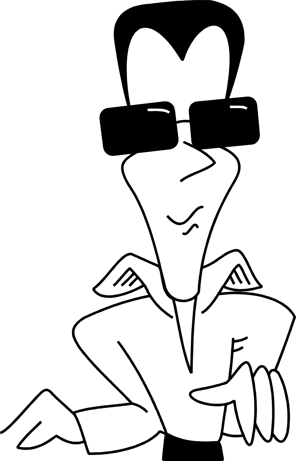 Free Stock Photo - Cool Guy Drawing Sunglasses (958x1491), Png Download