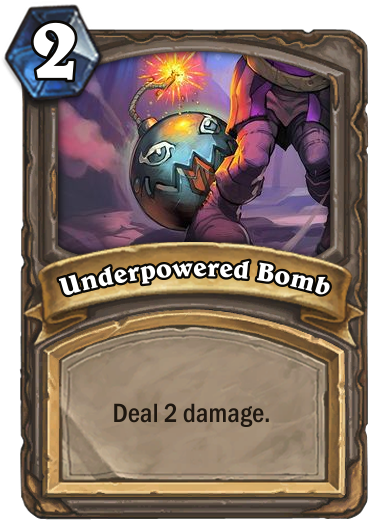 Underpowered Bomb - Curse Of Weakness Hearthstone (400x543), Png Download