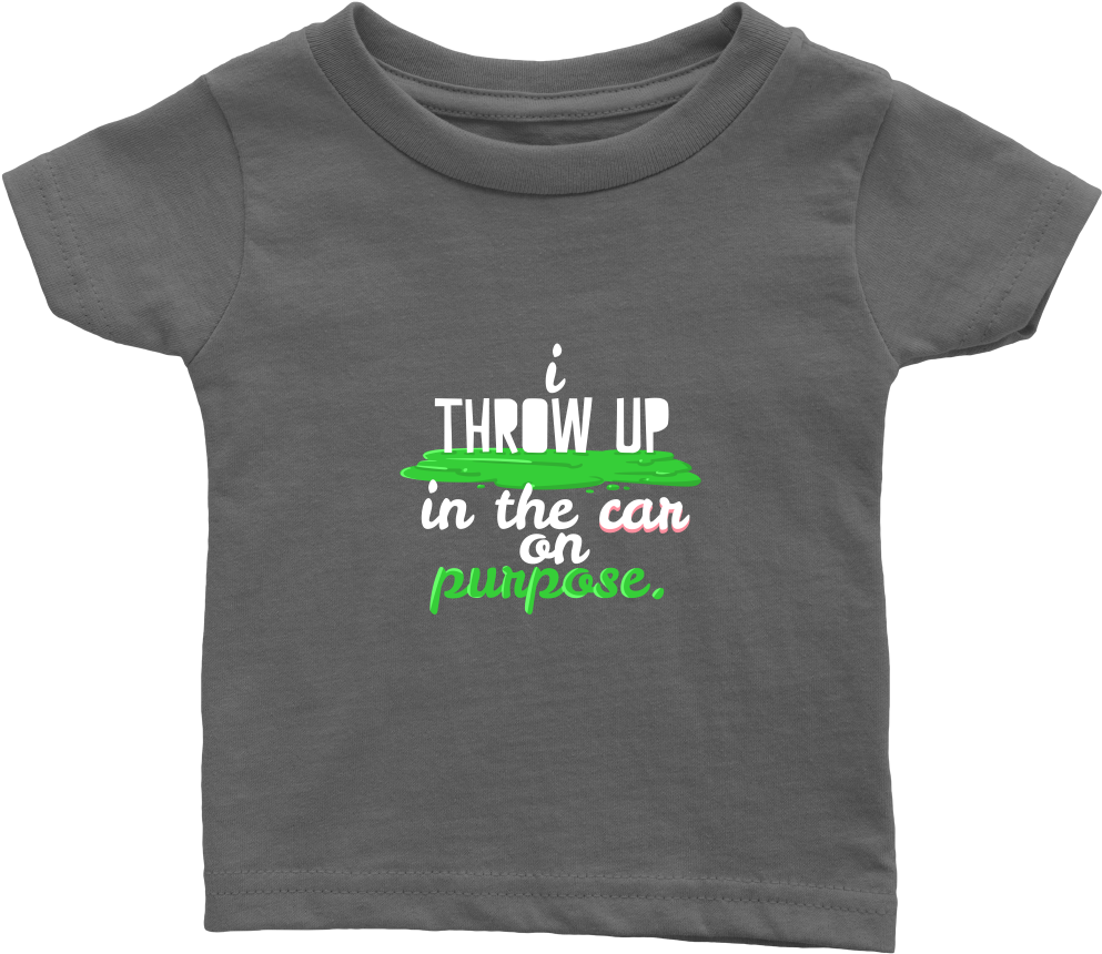 Baby Onesie Funny Quote Throw Up In The Car On Purpose - Love Baba (1000x1000), Png Download