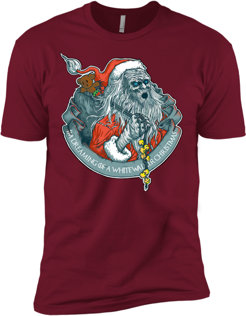 I'm Dreaming Of A White Walker Christmas Next Level - Gucci Ghost Premium T-shirt (1024x1024), Png Download