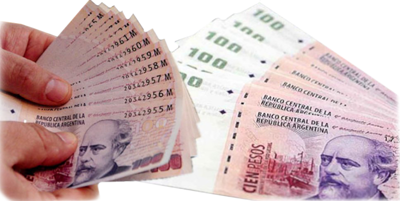 Billetes Pesos Argentinos Png (800x403), Png Download