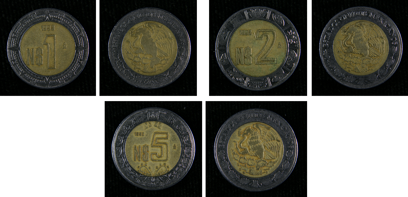 10 Y 20 Nuevos Pesos - Monedas De 5 Pesos Para Imprimir (1407x682), Png Download
