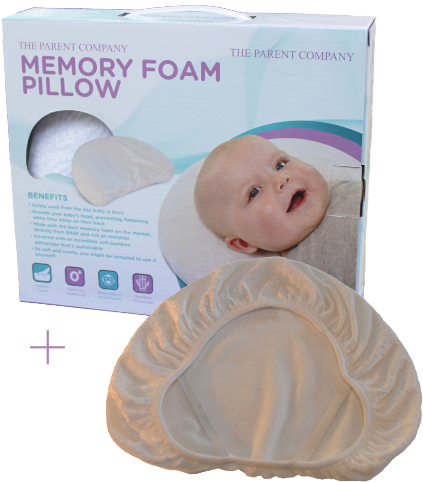 Baby Head Shaping Pillow - Baby Head Shaping Memory Foam Pillow & Bamboo Pillowcase. (913x1024), Png Download