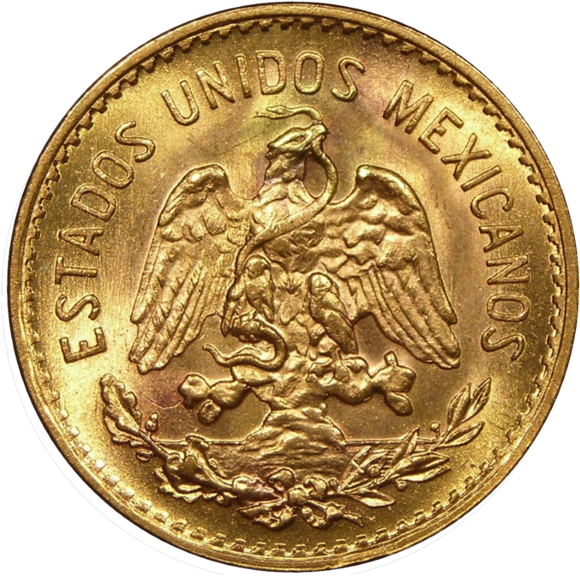 1955 Mexico Gold 5 Pesos - 1866 Australian Sovereign Gold (600x600), Png Download