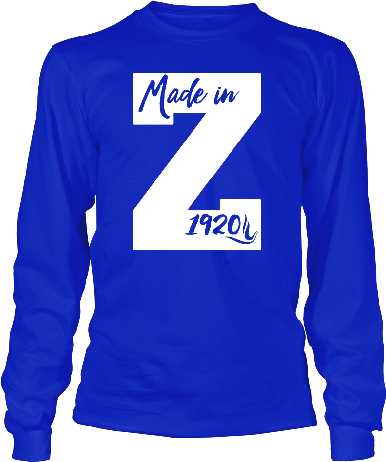 Zeta Phi Beta Letterman Long Sleeve - Zeta Phi Beta - Made In 1920, Size Medium (1024x1024), Png Download