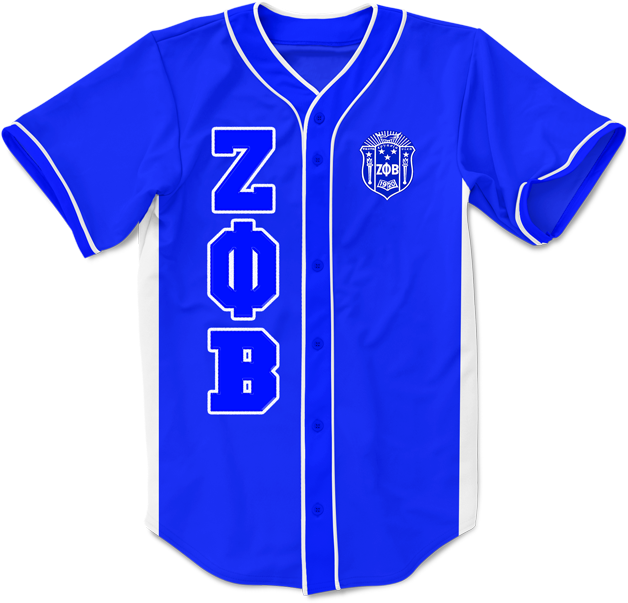 Zeta Phi Beta Embroidered Greek Baseball Jersey - Alpha Phi Alpha Baseball Jersey (628x720), Png Download