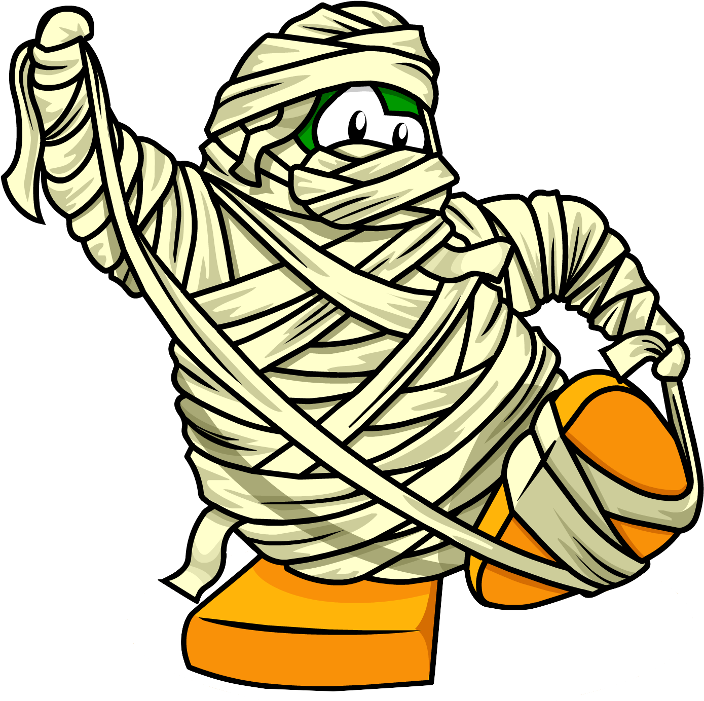Boris The Mummy - Club Penguin Mummy (1410x1395), Png Download