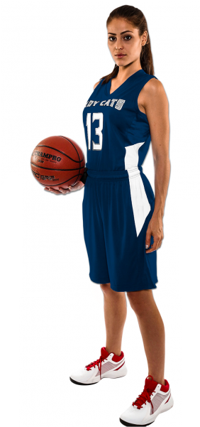 Navy/white - Womens Basketball Jersey White (600x600), Png Download