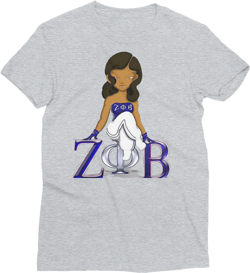 Zeta Phi Beta Woman Short Sleeve T-shirt - T-shirt (1000x1000), Png Download