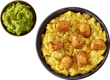 7he Coup Breakfast Bowl - Png Food Top View (400x359), Png Download