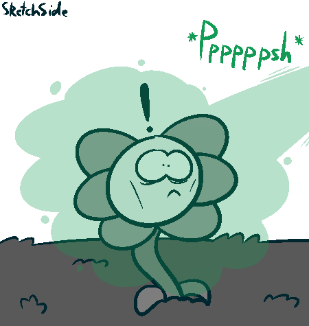 Cagney Is Very Protective Of His Flower Patch, Especially - Illustration (450x475), Png Download