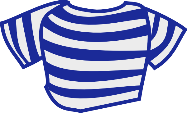 Striped Shirt Clipart (600x364), Png Download