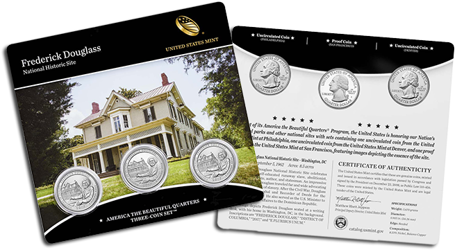 2017 Atb Douglass 3 Coin Set 17ae - Coin (700x367), Png Download